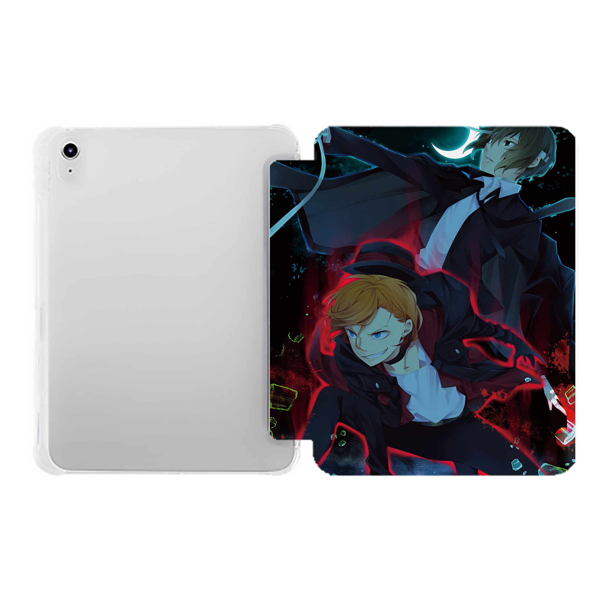（画像用） 文豪ストレイドッグス Bungo Stray Dogs IPad ケース ペン収納付き 三つ折りスタンド PUレザー×シリコン 対応機種9.5/10.5/10.9インチ